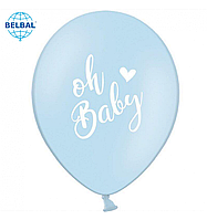 Латексний кулька BELBAL 12"(30 см) OH BABY на блакитному