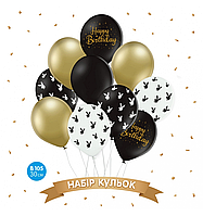 Набір повітряних кульок BELBAL 12"(30 см) "HAPPY BIRTHDAY, PLAYBOY", 10 шт.