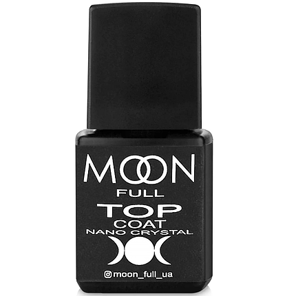 Топ MOON FULL Nano Crystal Top Coat проти подряпин, 8 мл без липкого шару, фото 1
