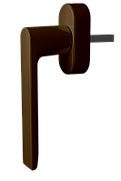 Ручка віконна Astex для металопластикового вікна WH 087 протизламна коричнева (РАЛ 8019)