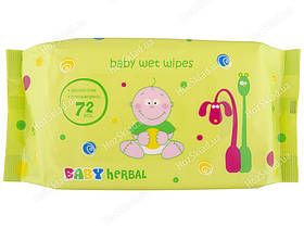 Вологі серветки 72 шт NORMAL clinic BABY Herbal (3800213311101)