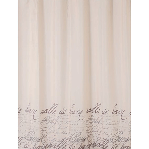 Шторка д/ванної polyester STAMP беж (кільця в компл.) (06879), фото 1