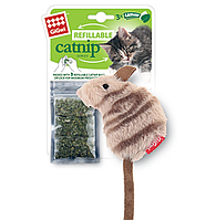 Игрушка для котов Мышка с кошачьей мятой GiGwi Catnip, искусственный мех, кошачья мята, 10 см