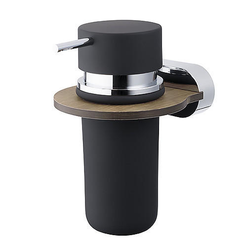 Дозатор для мила BERGEN, хром/дерево (07101), фото 1