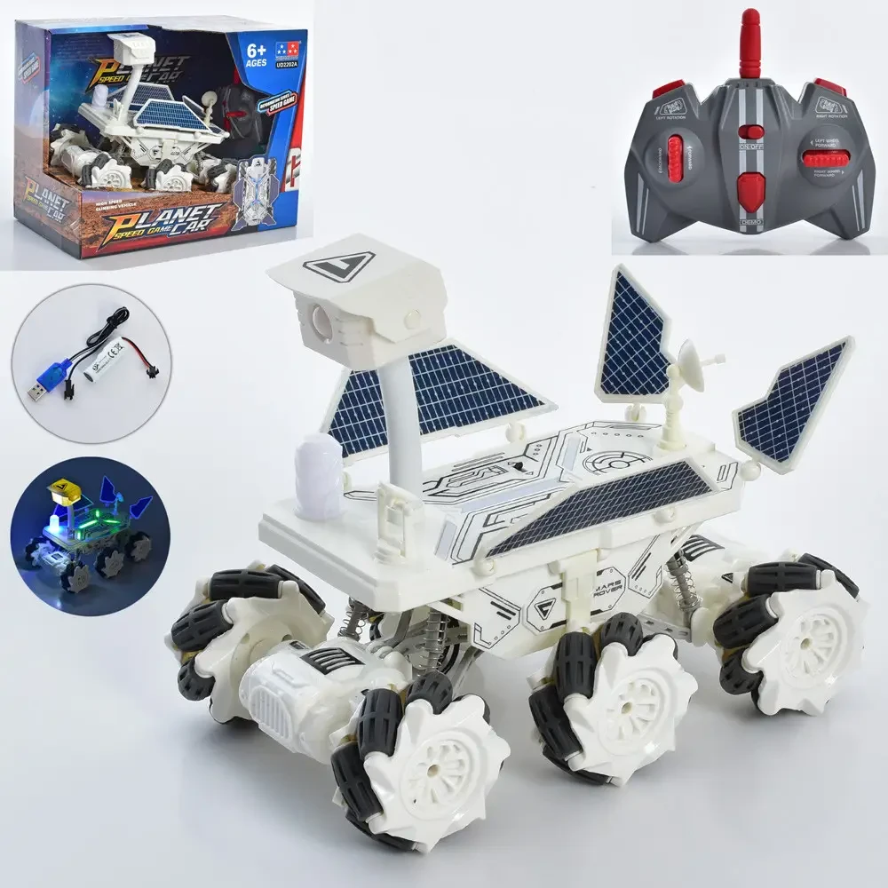 Машинка Місяць на радіо керуванні, розмір іграшки 24см, світлові ефекти, міцні амортизатори