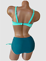 ОПТ Жіночий купальник з щільною чашкою Sisianna 3181356 48-56 м'ятний на 52 54 56 58 60 розмір, фото 3