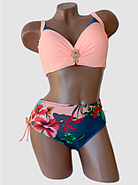 ОПТ Жіночий купальник з щільною чашкою Sisianna 3181356 48-56 персиковий на 52 54 56 58 60 розмір, фото 2