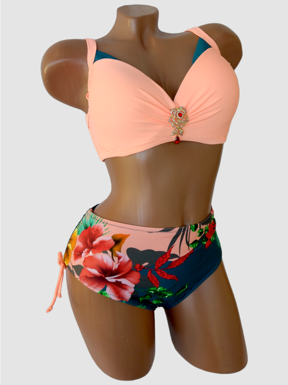 ОПТ Жіночий купальник з щільною чашкою Sisianna 3181356 48-56 персиковий на 52 54 56 58 60 розмір