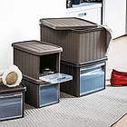 Ємкість для зберігання з кришкою Stefanplast ELEGANCE S темно-коричнева (30031), фото 3