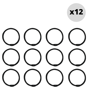 10.20592 Кільця д/шторки  RINGO SMALL чорні, 12 шт (10.20595)