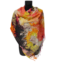 Жіноча хустка Cashmere акварель різнобарвна