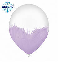 Воздушные шары Браш макарунс фиолетовый на прозрачном 12" (30см)