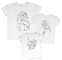 Футболки "Білі Леви, сім'я", комплект 3х