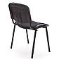 Чорні стільці для офісу з м'яким сидінням та спинкою Iso з тканини на чорних ніжках, фото 4