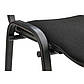 Чорні стільці для офісу з м'яким сидінням та спинкою Iso з тканини на чорних ніжках, фото 7