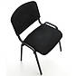 Чорні стільці для офісу з м'яким сидінням та спинкою Iso з тканини на чорних ніжках, фото 6