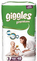 Підгузки дитячі Giggles Premium Розмір 3 Midi 4-9 кг. (48 шт.)
