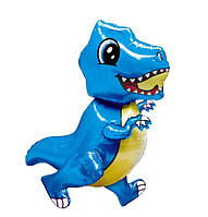 Фольгированная ходячая фигура Тиранозавр малыш 77*51 см синий