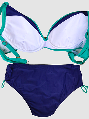 ОПТ Жіночий купальник на велики груди Sisianna 318135 48-56 зелений на 52 54 56 58 60 розмір, фото 2