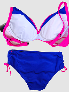 ОПТ Жіночий купальник на велики груди Sisianna 318135 48-56 малиновий на 52 54 56 58 60 розмір, фото 2