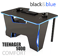 Парта для школьника старших классов компьютерный стол TEENAGER 1400 comfort black-blue