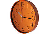 Годинник настінний пластиковий Optima FLASH, жовтогарячий, фото 2