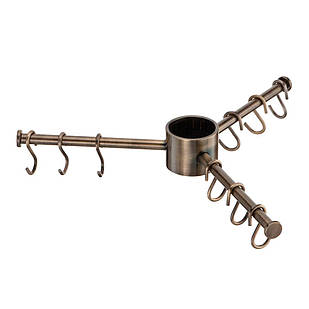 Вішак Lemax потрійний з гачками, антична бронза (STV360 BA)