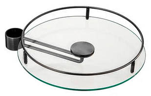 Скляна полиця Lemax з тримачем 350 мм, чорний нікель (STBS350 NF)