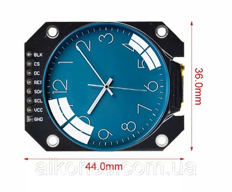 Купить GC9A01 Круглый модуль TFT дисплей 1.28 дюйма 240x240 PCB для ...