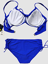 ОПТ Купальник на кісточках зі стяжкою Sisisanna 566824 синій 46-54 на укр 50 52 54 56 58 розмір, фото 4