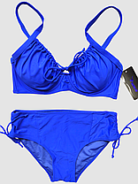 ОПТ Купальник на кісточках зі стяжкою Sisisanna 566824 синій 46-54 на укр 50 52 54 56 58 розмір, фото 5