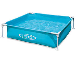 Басейн каркасний квадратний дитячий (122*122*30см) Intex 57173 Блакитний, фото 5