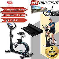 Велотренажер электромагнитный Hop-Sport HS-250H Drim черно-синий + мат, Кардиотренажер велотренажер для дома д