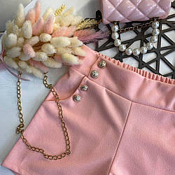Красиві шорти для дівчинки Світло-рожеві YY-2948-1 Lemon Free, Светло-Розовый, Для девочек, Лето, 12 лет
