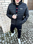 Чоловіча куртка Under Armour осіння весняна демісезонна / молодіжна куртка весна-осінь чорна Туреччина. Живе фото, фото 3