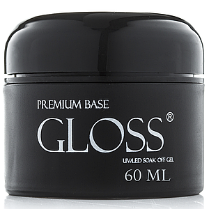 Каучукова база Premium Base Gloss для гель-лаку, 60 мл