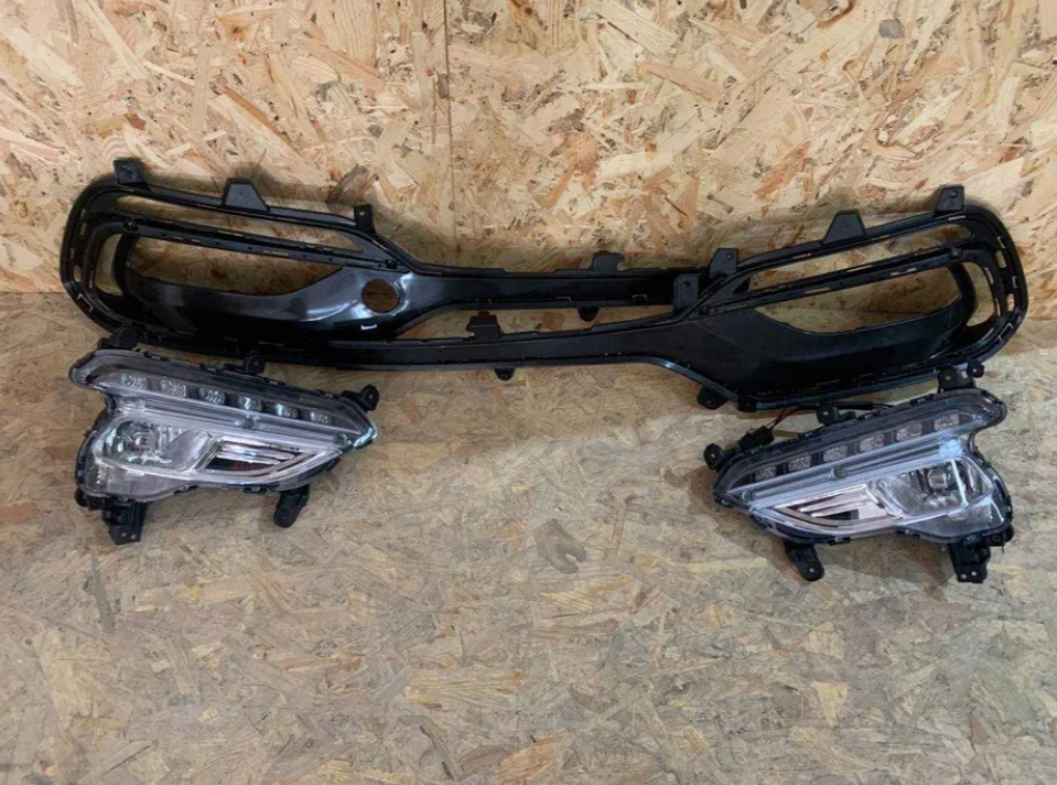 Hyundai Santa FE SantaFe ПТФ DRL Решітка Туманка 2017 2018 2019, фото 1