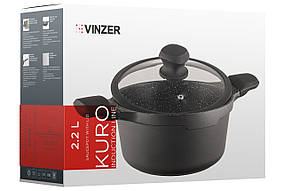 Каструля з кришкою VINZER Kuro Induction Line 2,2 л (50427)