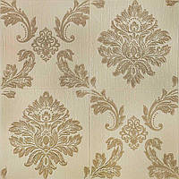 М'які 3Д-панелі для стін Пастельний Вензель 700х700х5мм Бежевий Орнаменти на самоклеючій основі (405)