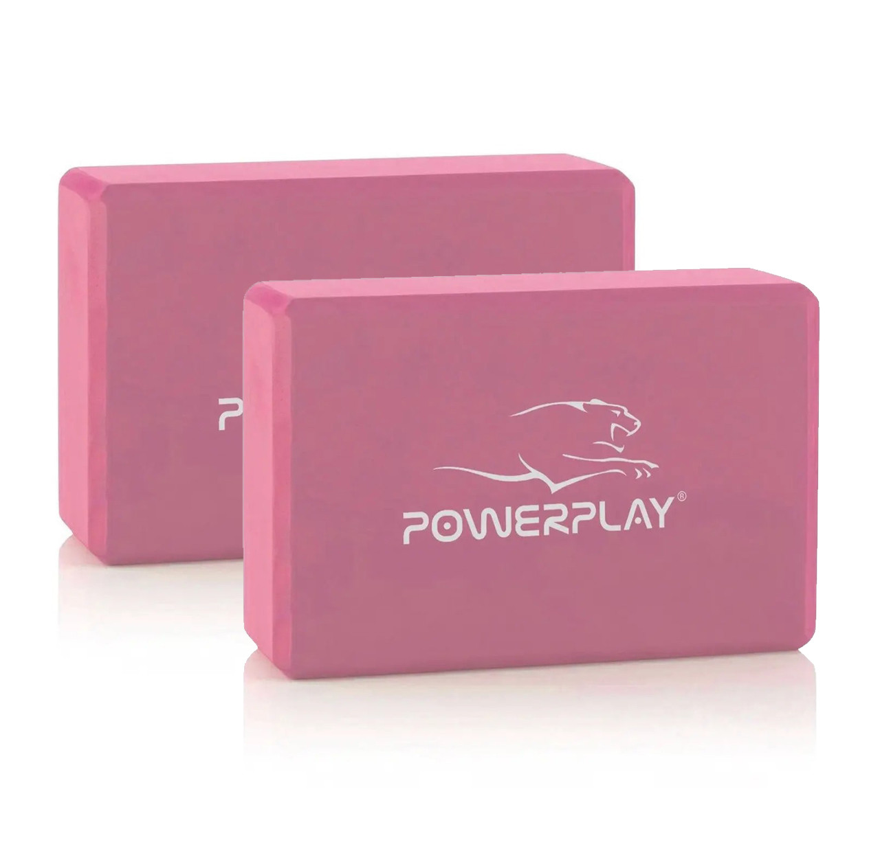 Блоки для йоги 2 шт. (пара) PowerPlay 4006 Yoga Brick EVA Рожеві