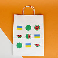 Пакет подарочный патриотичный 220*120*290 маленький пакет украинской тематики