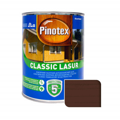 PINOTEX Classic Lasur, тонкошарова лазурь для деревини, горіх, 1л