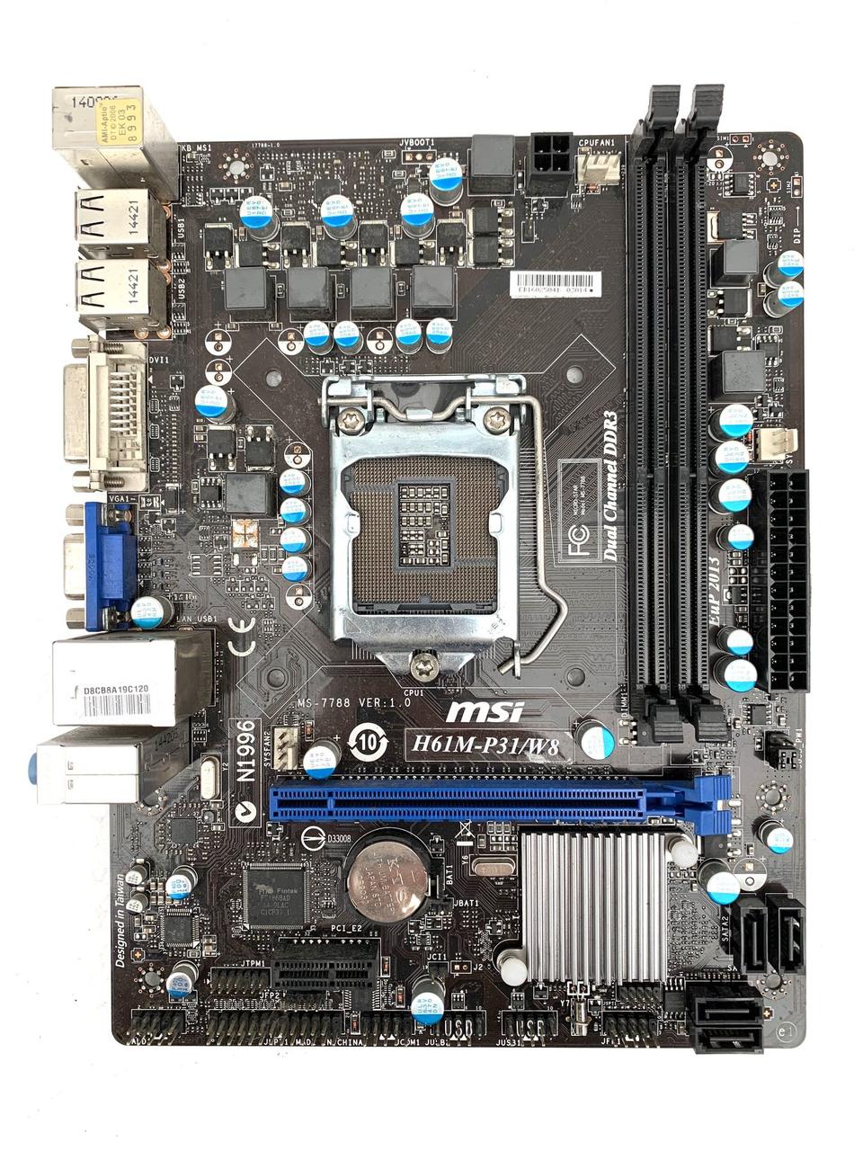 Материнская Плата MSI H61M-P31/W8 (s1155, Intel H61, PCI-Ex16, 2 X DDR3 ...