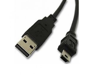 Кабель USB 2.0 (AM/Mini 5 pin) 0.4м, чорний