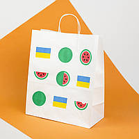 Пакет подарочный украинской тематики 320*150*380 Пакет с национальными символами