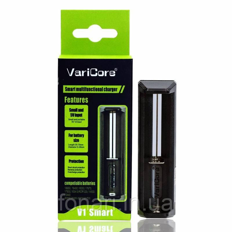 Зарядное устройство Varicore V1 Smart от USB для Li-Ion 21700, 26650, 18650 и др. - фото 1 - id-p1044278753