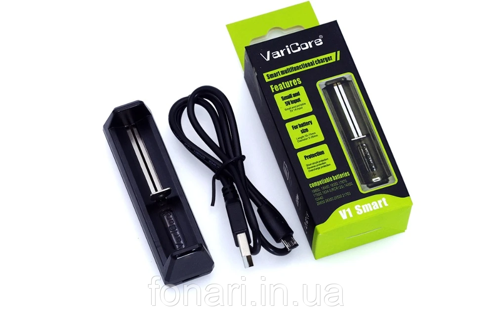 Зарядное устройство Varicore V1 Smart от USB для Li-Ion 21700, 26650, 18650 и др. - фото 7 - id-p1044278753