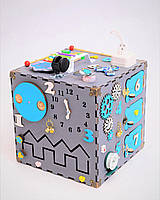 Бізікуб 30Х30Х30 Бізіборд Дитячий розвиваючий куб комплекс Бізіборд Розвиваюча іграшка Бізікуб Кольоровий 22 елемента Для хлопчика, фото 4