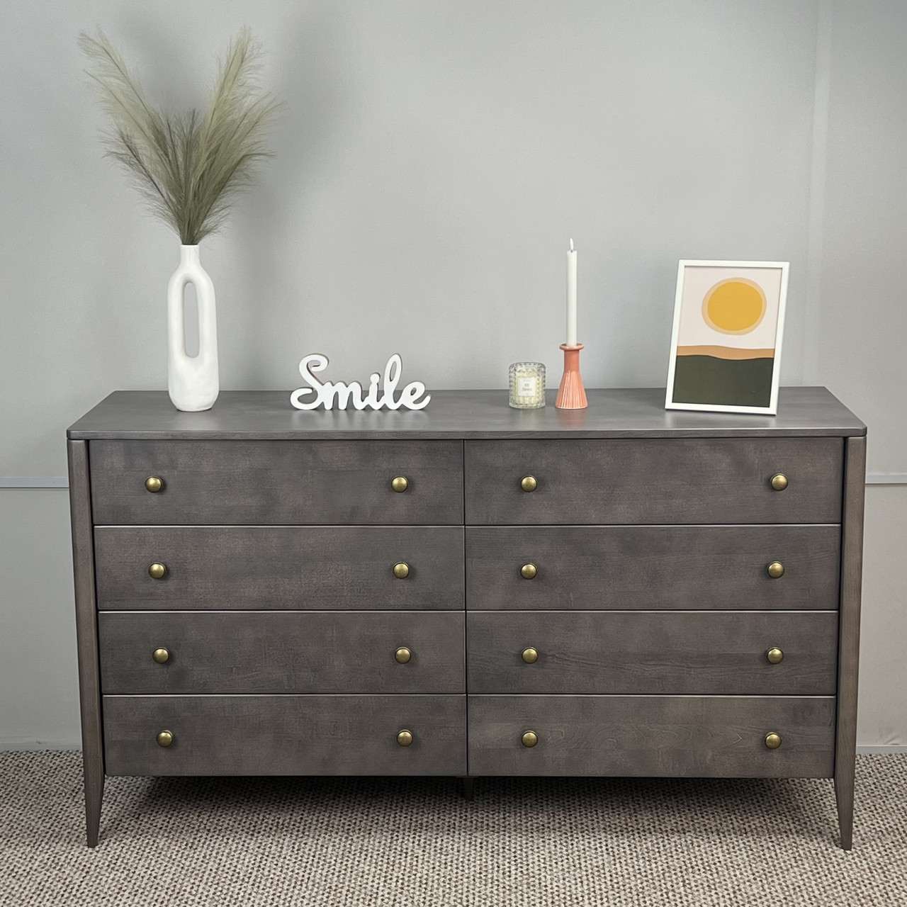 Дерев'яний комод "Хюгге" в спальню на 8 ящиків 160 см, фото 1