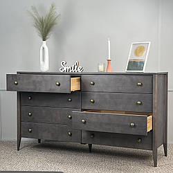 Дерев'яний комод "Хюгге" в спальню на 8 ящиків 160 см з фурнітурою Blum